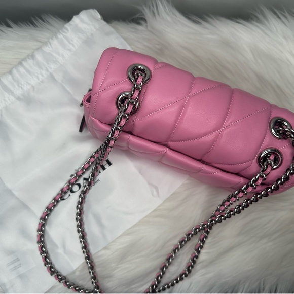 Coach Quilted Tabby in Vivid Pink - Picture 3 of 8